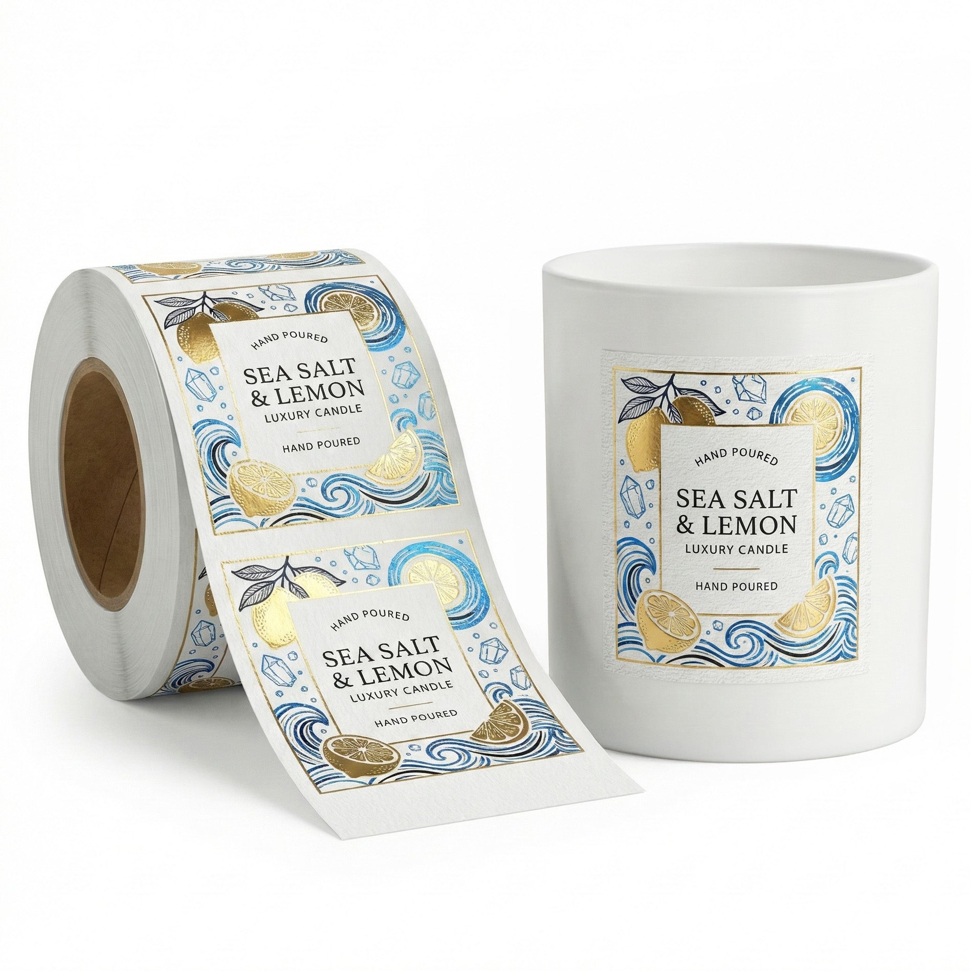 Custom Textured Art Paper Roll Labels | Leather Finish Labels – Unik ...