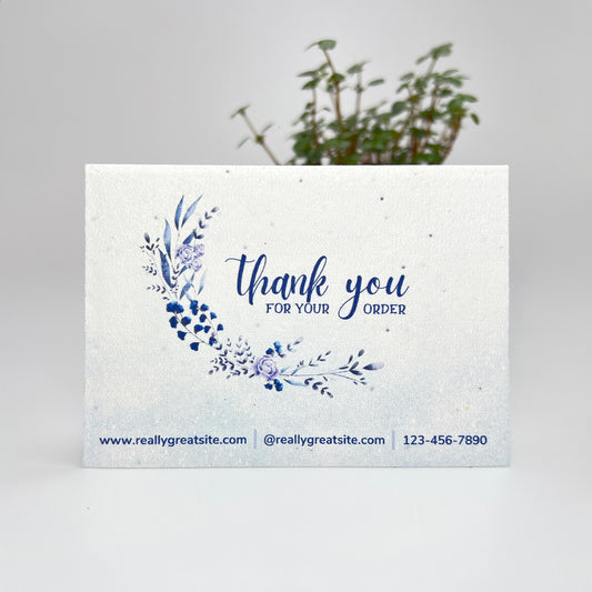 Thank You Cards - Flat - Plantable Seed Paper